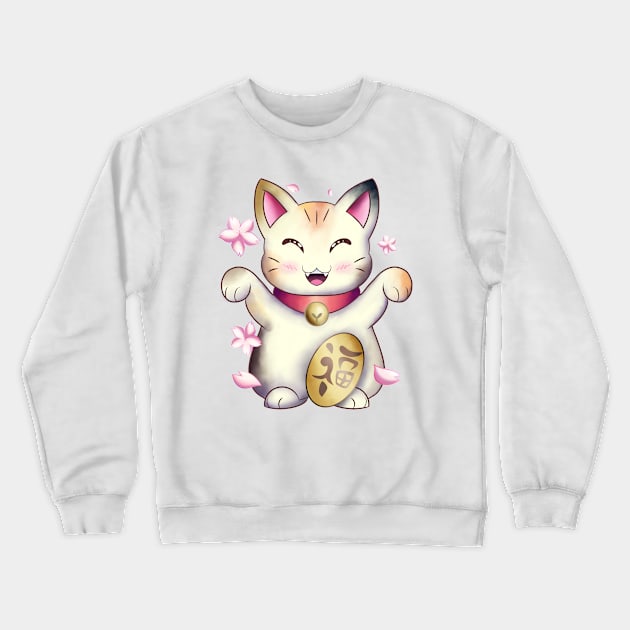 Maneki Neko Crewneck Sweatshirt by Animechristy